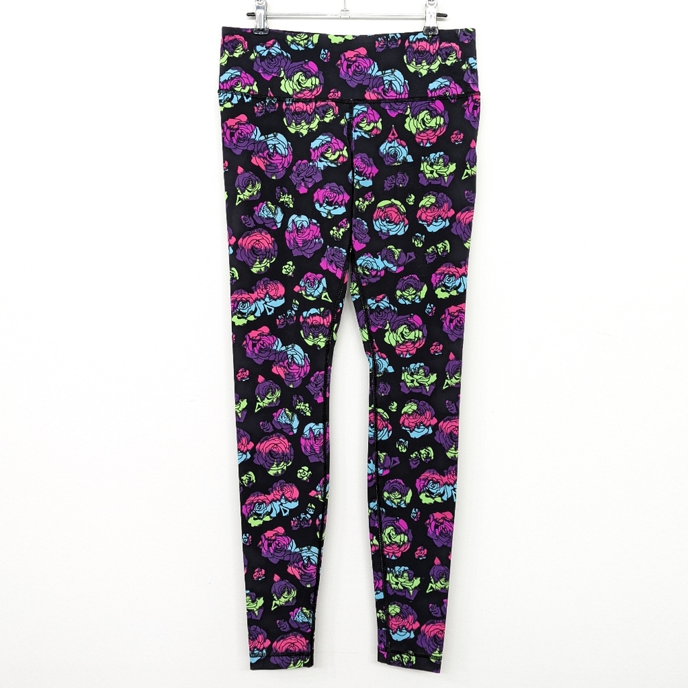🦄 RARE Lululemon Limited Edition Wunder Under Pant Ivivva Neon Rainbow Rose - Picture 2 of 12